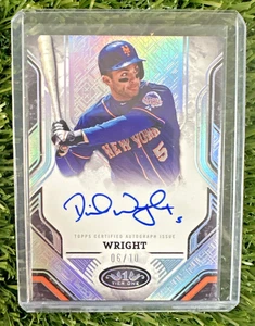 2025 Topps Tier One DAVID WRIGHT Silver Foil On Card Auto /10 SSP Mets - Picture 1 of 2