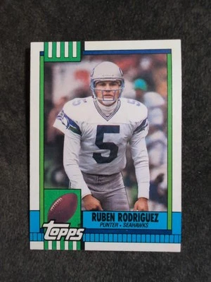 1990 Topps Ruben Rodriguez #346 Seattle Seahawks Football Card - Image 1 of 2