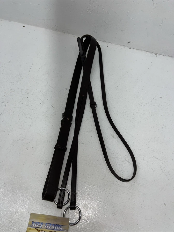 New Silver Fox Brown Leather Run Flat Standing Martingale #20-1516-0-0 BB-42 - Image 1 of 4