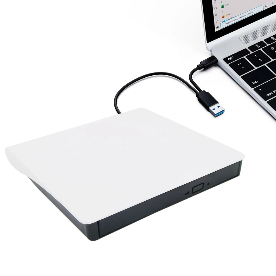 External CD DVD Drive Reader Writer CD Burner USB 3.0 Type-C forPC Windows 11 10 - Image 1 of 4