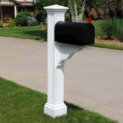 Mayne Manchester Weatherproof Traditional Plastic Mail Post in White - Image 1 of 4