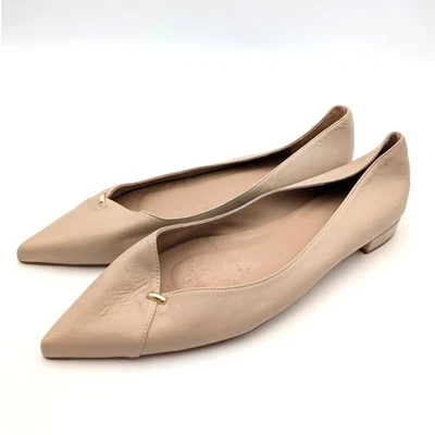 LK Bennett Cally Hardware-Adornado Punta Plana Beige Talla US9 EU40 Foto 1 de 4