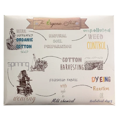 Juego de sábanas de algodón orgánico Purity Home extra suave de 300 hilos, King, blanco Foto 1 de 3