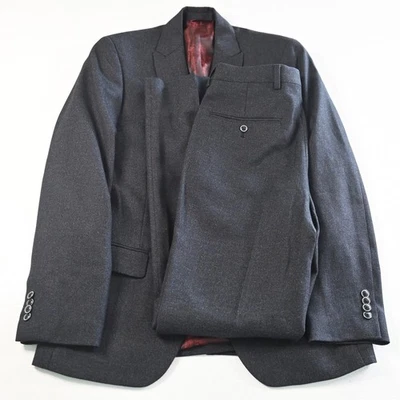 Ben Sherman 36R 28x32 Gris Espiga Plectrum Byron Hombres Chaqueta Pantalones Traje Foto 1 de 4