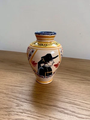 Vintage Henriot Quimper Breton Faience Pottery Vase 14cm - Image 1 of 4