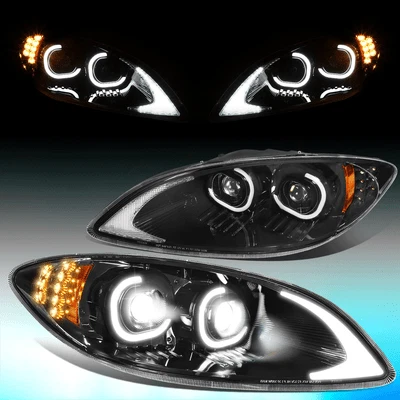 Faros proyectores LED DRL negros para International Harvester ProStar 2009-2018 Foto 1 de 4