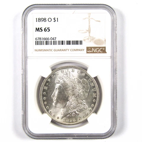 1898 O Morgan Dollar MS 65 NGC 90% Silver Uncirculated Coin SKU:I6132 Cover