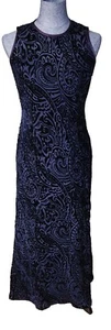 Vintage Mica velluto blu navy con sottoveste blu navy taglia 6 nuovo con etichette - Foto 1 di 5