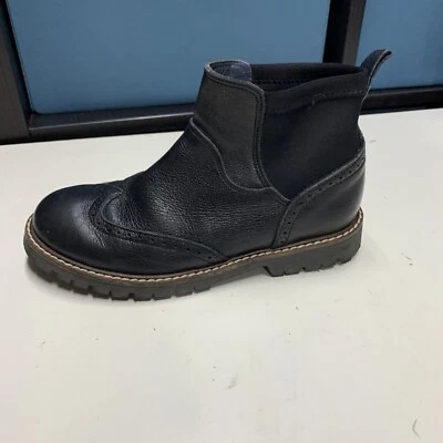 Bonpoint Niños Talla 32 Cuero Negro Punta de Ala Bota Refuerzo Elástico, Usada en Excelente Condición Foto 1 de 4