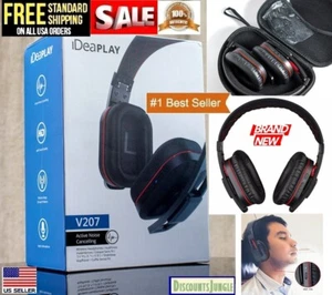 iDeaplay V207 Active Noise Cancelling Headphones Bluetooth Wireless Ove Ear - Picture 1 of 15