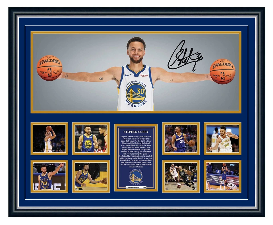 STEPHEN CURRY WINGS GOLDEN STATE WARRIORS SIGNED FRAMED LTD ED MEMORABILIA - image 1 of 4