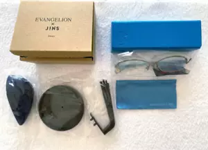 Gafas Jins × Evangelion Collaboration Kaworu Nagisa EVA-06 con soporte para gafas - Imagen 1 de 4