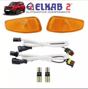 Pair Turn Signal Side Lights LED Lighting Load White Orange Jeep Renegade - Picture 1 of 7