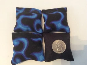 4 Blue Flame ( Black Back) Mini cornhole, bean bags, 2" X 2" - Picture 1 of 1