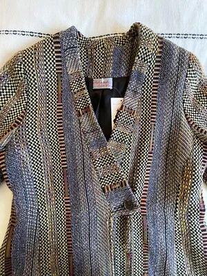 Deborah Cross Textile Artist Woven Jacket Art to Wear Gorgeous Vintage Pre-Owned - Image 1 of 4