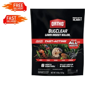 Ortho BugClear Lawn Insect Killer Kills By Contact Fast-Acting Most Insects 10lb - Picture 1 of 8