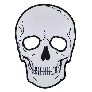 Backpatch #46 - Calavera Grande Blanco Parche Espalda Parche Motociclista 15,3 x 20,8 cm - Imagen 1 de 7