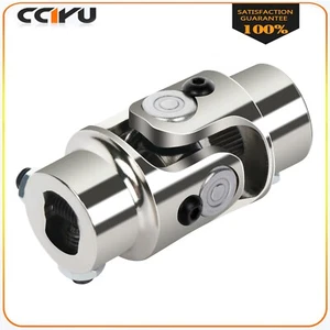 CCIYU 3/4" DD x 11/16-36 spline Chrome Universal Steering U-Joint U-Joint Shaft - Picture 1 of 6