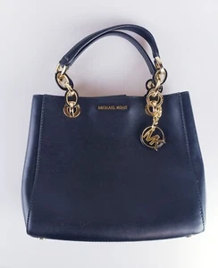 Borsa Nuova Senza Etichette MICHAEL KORS Cynthia Media Nera Saffiano Pelle - Foto 1 di 10