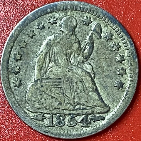 1854 SEATED LIBERTY HALF DIME ARROWS Cover
