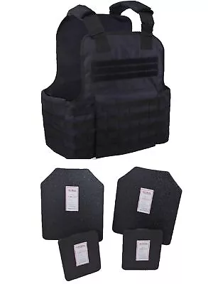 TACTICAL SCORPION GEAR Tactical Scorpion Body Armor Muircat 11x14 Carrier + Level IIIA Plates | Black