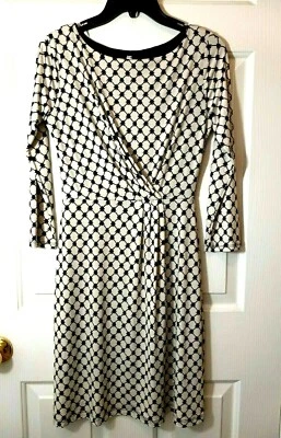 ¡Nuevo! Vestido Jersey GILLI Viola Marfil Negro Mezcla Poliéster Talla S Foto 1 de 3