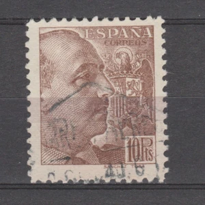 España 1939 Edifil 878 10 Pts Marrón General Franco Usado - Imagen 1 de 1