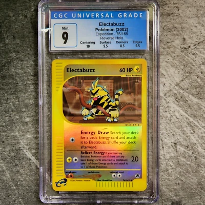 CGC 9 Electabuzz 76/165 Uncommon Reverse Holo Pokemon Expedition - Image 1 of 2