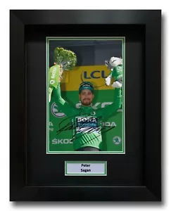 PETER SAGAN ENMARCADA ENMARCADA A MANO EXHIBICIÓN DE FOTOS TOUR DE FRANCE AUTÓGRAFO 3 - Imagen 1 de 1