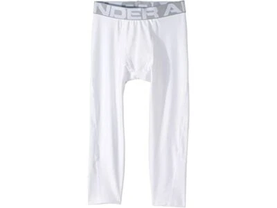 Under Armour HeatGear 3/4 Leggings White/Mod Gray Boy’s Size M L68042 - Image 1 of 2