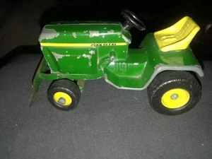 Vintage ERTL John Deere 400 Lawn Mower Garden Tractor w/Plow 1/16 USA STK #591 - Picture 1 of 4