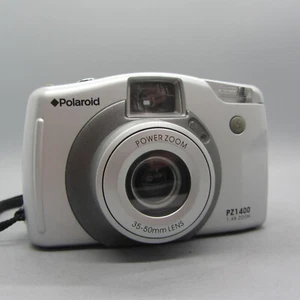 Polaroid Power Zoom PZ1400 35mm Film Point and Shoot Camera Silver Tested - Picture 1 of 9