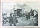 RARE 1901 Steel Engraving The American Cavalry At Tientsin ~ 9th Infantry Regt