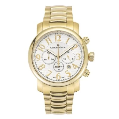 Luxury Giorgio Milano Women’s Watch 911 GoldBlue Chronograph,water Resistance - Image 1 of 4