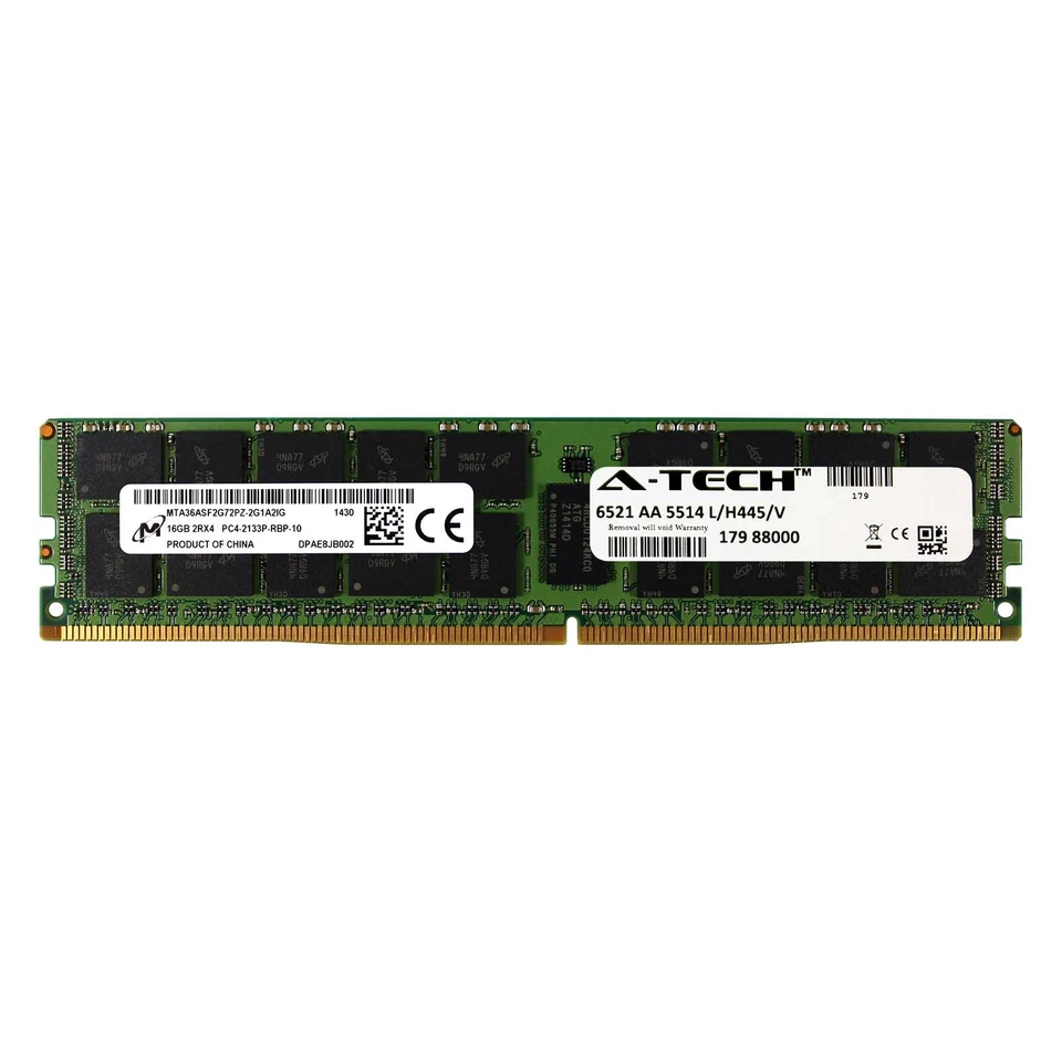 Micron 16GB PC4-17000 Module Memory RAM for DELL POWEREDGE R730xd R730 R630 T630 - Image 1 of 1