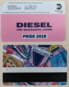 DIESEL Pride Metrocard-Expired-Mint condition - Picture 1 of 1