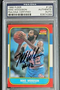 Mike Woodson Signed 1986 Fleer #129 Autographed Basketball Card PSA Authentic  - Picture 1 of 3