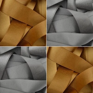 Gold & Silver Pearlized Satin Ribbon 6mm 10mm 25mm 38mm School Hair Bows Crafts - Picture 1 of 3