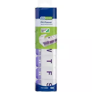 Ezy Dose Weekly Pill Organizer & Planner w/ Push Button Compartment 2XL 12 Pack - Picture 1 of 6