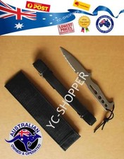 Stainless Scuba Diving Camping Snorkelling Spearfishing Knife + Straps & Sheath
