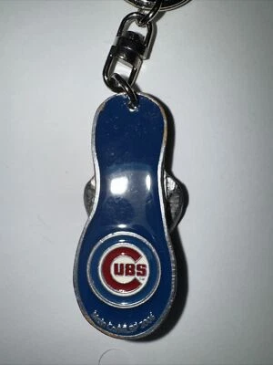 Chicago Cubs Flip-Flop Keychain Baseball team Key Fob Chain MLB NEW - Image 1 of 3