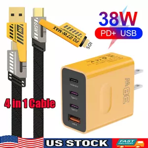 38W Fast Charging USB-C QC3.0 PD Wall Charger For Google Pixel 8 Pro 7a 6 5 4XL - Picture 1 of 17