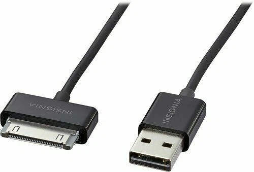 Insignia 30-Pin Charge-and-Sync Cable - Black