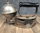 Vintage Antique Comfort Iron Self Heating Steampunk Gas Fuel Heated Sad Iron