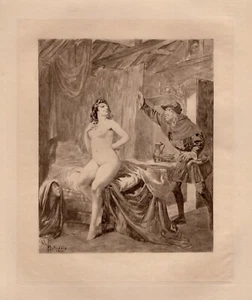 Accattivante incisione EDMOND MALASSIS ""The Mistress"" incorniciata firmata LIMITATA COA - Foto 1 di 2