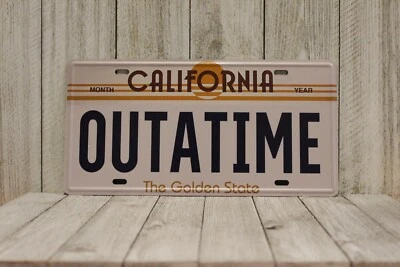 Back to the Future OUTATIME  Car Replica Movie Prop California License Plate 30  - Image 1 of 4
