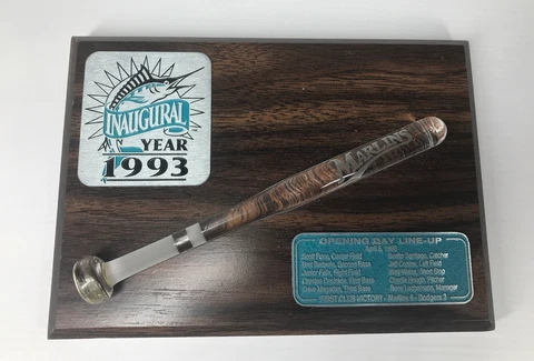 Florida Marlins 1993 Opening Day Line Up Plaque Inaugural Season Cover