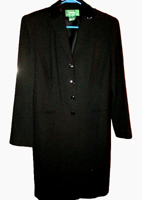 ABRIGO BLAZER LARGO VINTAGE LAUREN RALPH LAUREN 100% LANA PARA MUJER, ETIQUETA VERDE Foto 1 de 4