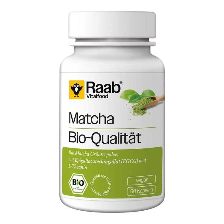 Raab Vitalfood Matcha Bio Kapseln · 60 St · PZN 19305446