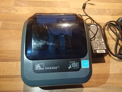 Zebra GK420D Direct Thermal Label Printer – Black – Fully Working - Image 1 of 4
